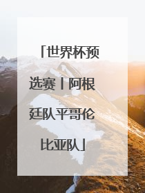 世界杯预选赛丨阿根廷队平哥伦比亚队